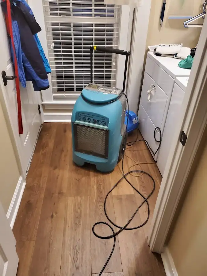 Commercial dehumidifier deployed for Flood Damage Cleanup in Fullerton