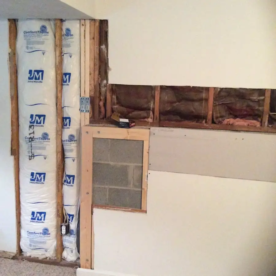 Wall insulation replacement during Contents Cleaning & Restoration in Fullerton